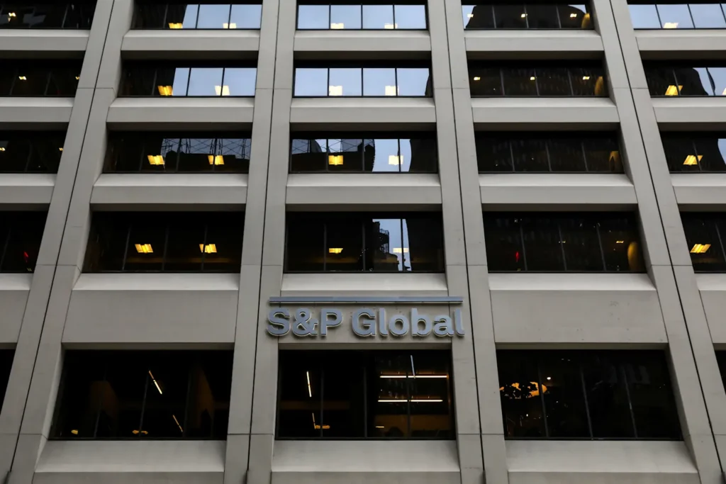 S&P Global headquarters building showing its corporate office facade in New York