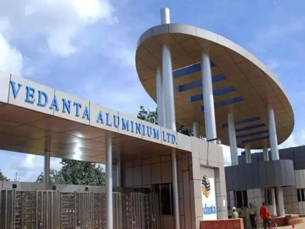 Entrance of Vedanta Aluminium Ltd. showcasing the company's industrial setup in aluminium production 