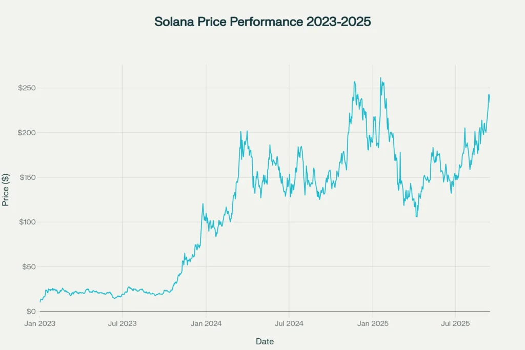 Solana Price Explosive Growth (2023-2025)