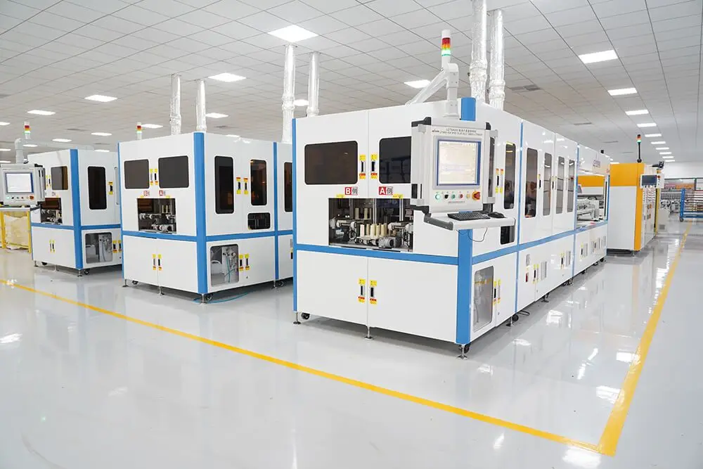 Waaree Energies solar panel manufacturing facility showcasing advanced and clean production machinery