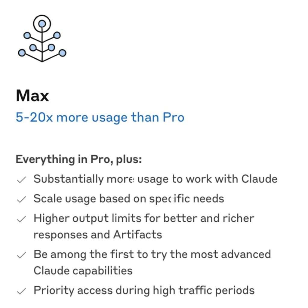 Anthropic's Claude Max plan offers significantly increased usage and advanced features compared to the Pro plan 