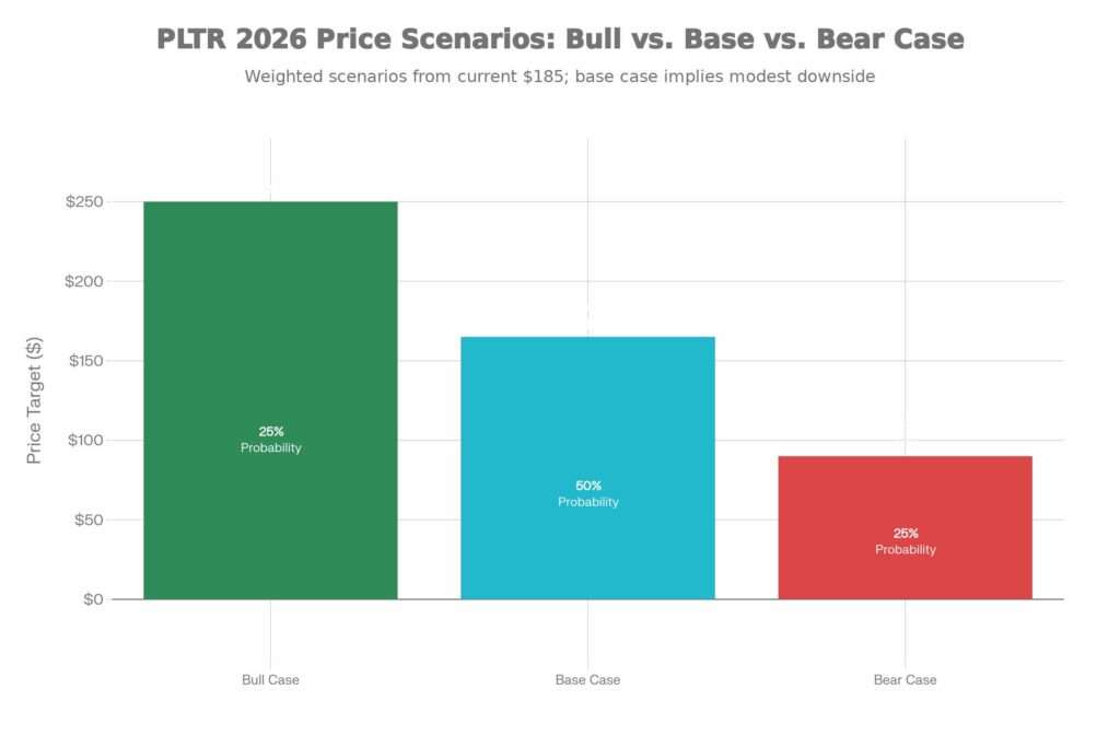 PLTR 2026 Price Scenarios: Bull vs. Base vs. Bear Case Analysis