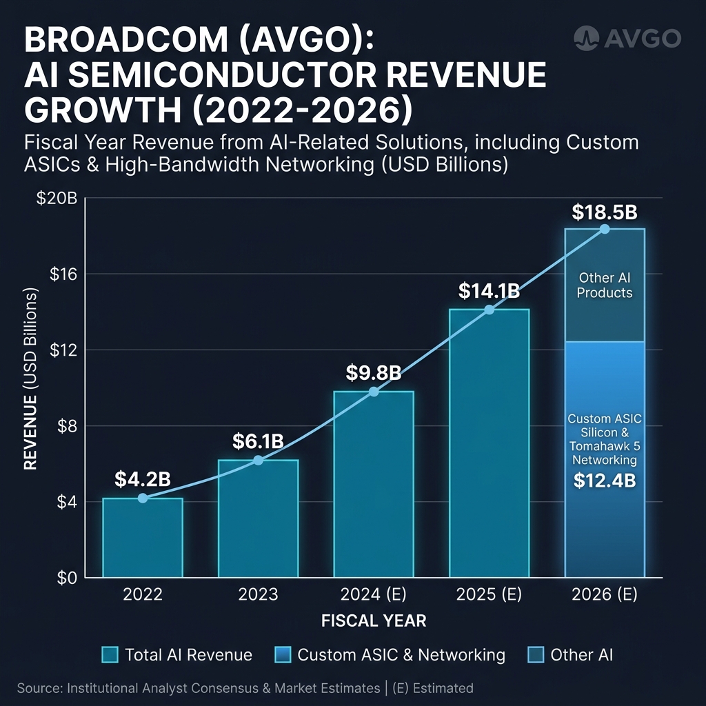 Broadcom AVGO AI Semiconductor Revenue Growth Chart