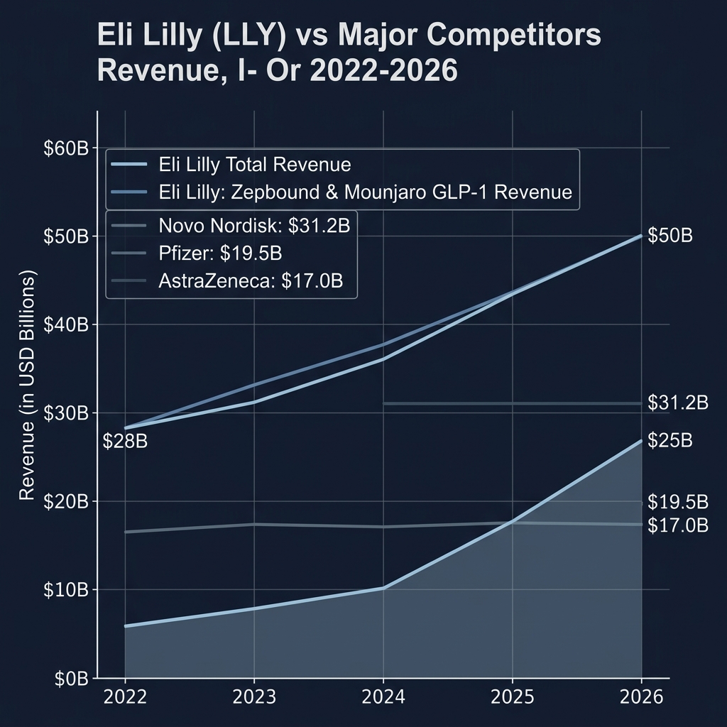 Eli Lilly LLY Stock Revenue Trajectory vs Competitors