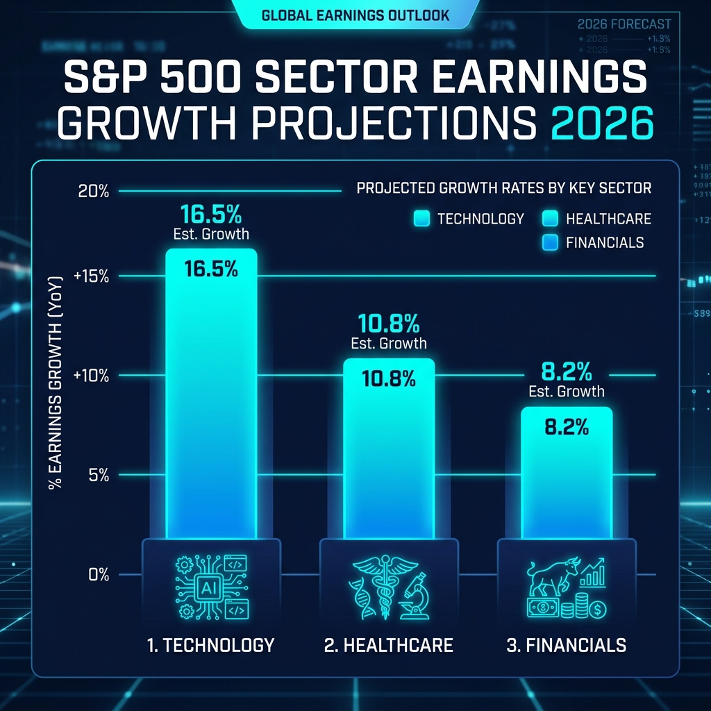S&P 500 Sector Earnings Growth Projections Chart